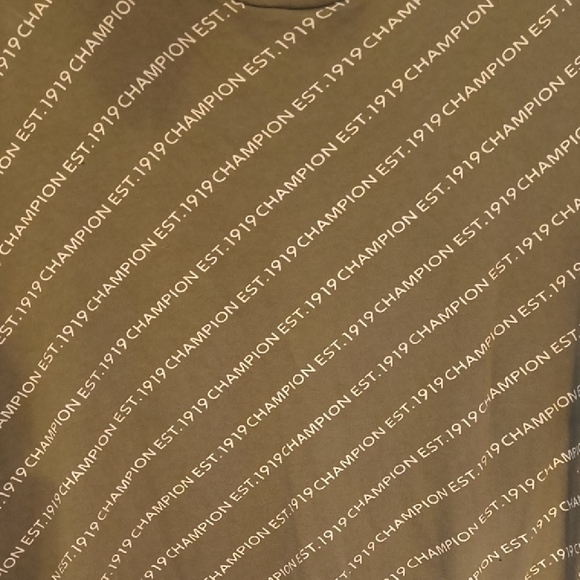 Champion All Over Print Diagonal Logo T-Shirt - Olive Green - Men's Medium - Picture 4 of 7